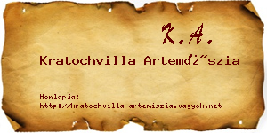 Kratochvilla Artemíszia névjegykártya